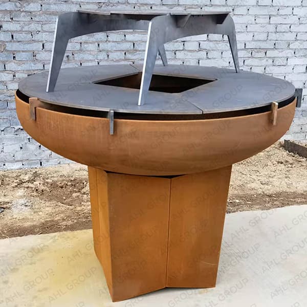 COR-TEN steel bbq grill custom